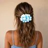 Composition florale bleu pour cheveux – 20 cm