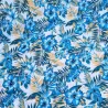 Tissu Polynésien Bleu Fleuri – Tissu Tropical