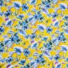 Tissu Polynésien jaune Fleuri – Tissu Tropical