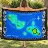 Paréo carte Polynésie française – Tahiti, Bora Bora, Moorea