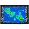 Paréo carte Polynésie française – Tahiti, Bora Bora, Moorea