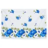 Paréo polynésien blanc à fleurs d’hibiscus bleues – 165 × 110 cm