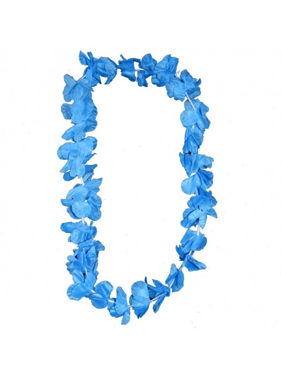 Par 10, Collier hawaïen de fleurs Honolulu - Bleu