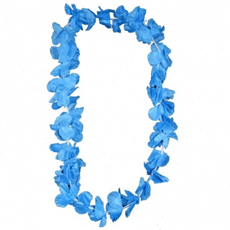 Par 10, Collier hawaïen de fleurs Honolulu - Bleu