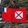 Paréo Wallis et Futuna rouge – Drapeau polynésien 195 × 110 cm