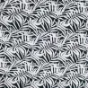 Tissu polynésien Black green  à motifs tropicaux