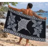 Paréo noir Tatouage Raie Manta
