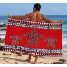 Paréo rouge Triple Tortue