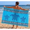 Paréo turquoise Triple Tortue
