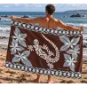 Paréo marron Tatouage Lezard