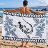 Paréo blanc Tatouage Lezard