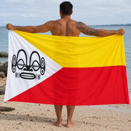 Paréo grande taille drapeau des îles Marquises | Polynésie