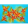Paréo turquoise fleurs toahotu