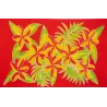 Paréo rouge fleurs toahotu