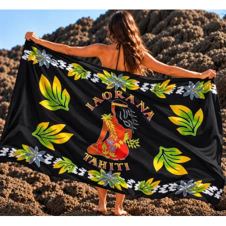 Paréo XXL Motif Tahitien Traditionnel | Plage, Piscine & Vacances