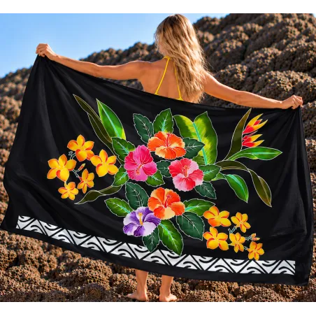 Paréo  noir borae tattoo