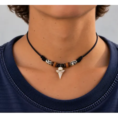 Collier polynésien dent de requin – Réglable
