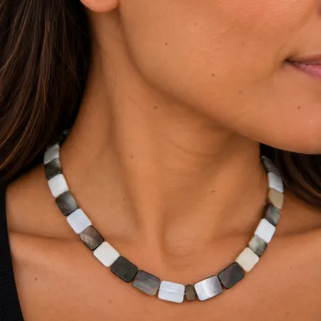 Collier en nacre naturelle – Bijou polynésien
