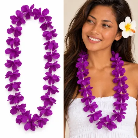 collier de fleurs hawaien, hawaii lei vendu par 100
