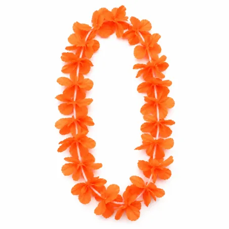 Collier de fleurs hawaïen orange – Lei