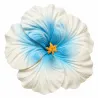 Fleur Hawaïenne Blanche et Bleue 16 cm | Fleur Cheveux