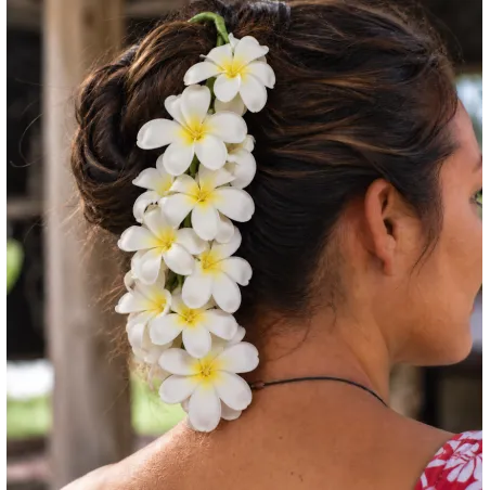 Grappe fleurs artificielles blanche 35 cm – accessoires pour Cheveux