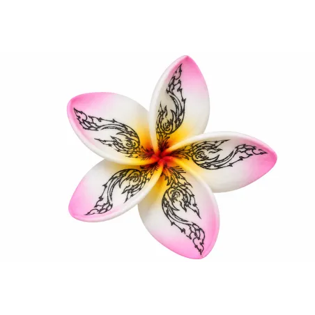 Barrette fleurs rose tattoo