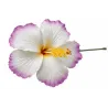 Fleur artificielle blanche et violette 9 cm – Vahiné