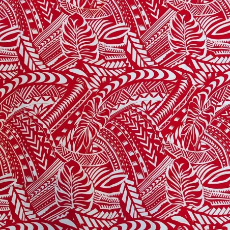 coupon de 1.20 m de TISSU rouge blanc tatouage