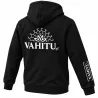 Sweat-shirt noir à capuche VAHITU – Motifs marquisiens - tortue tiaré