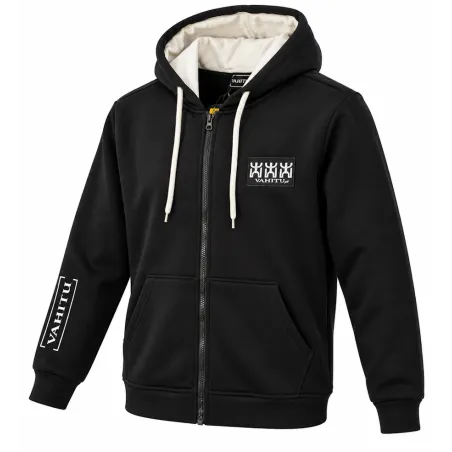 Sweat-shirt noir à capuche VAHITU – Motifs marquisiens - oiseau