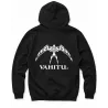 Sweat-shirt noir à capuche VAHITU – Motifs marquisiens - oiseau