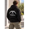Sweat-shirt noir à capuche VAHITU – Motifs marquisiens - oiseau