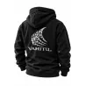 Sweat-shirt noir VAHITU – Motif vague polynésienne