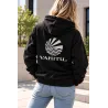 Sweat-shirt noir à capuche VAHITU – Drapeau polynésien