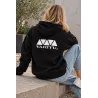 Sweat à capuche noir VAHITU – Motif dents de requin polynésiennes