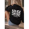 Sweat noir VAHITU.pf – Motif tatouage polynésien