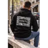 Sweat noir à capuche VAHITU.pf – Tatouage polynésien