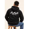 Sweat noir à capuche VAHITU.pf – Motif polynésien -Esprit Océan