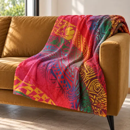 Grand Plaid Tatouage Arc en ciel
