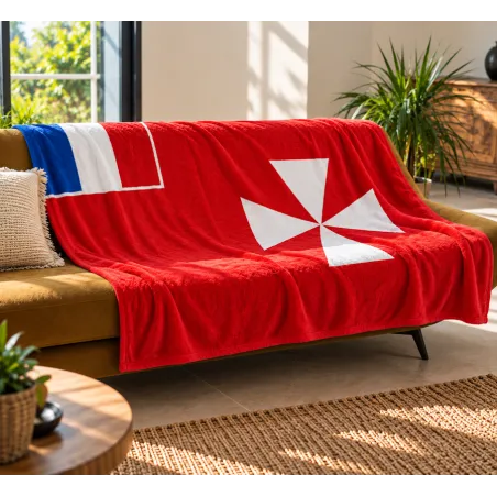 Superbe grand Plaid Tatouage Drapeau Wallis