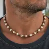 Collier Surfeur en Bois et Vertèbres de Poisson