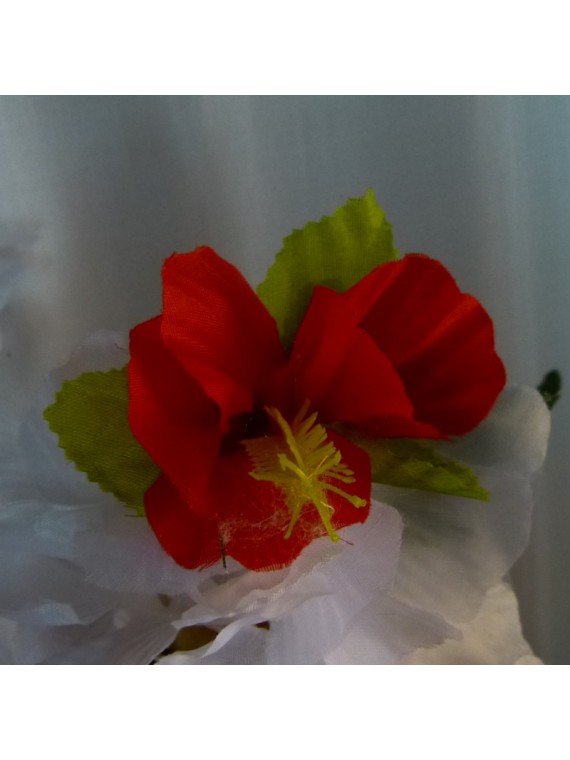 Ensemble colliers de fleurs, couronne, bracelets - Blanc