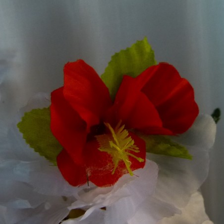 Ensemble colliers de fleurs, couronne, bracelets rose