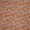 Tissu orange  petites fleurs canopée
