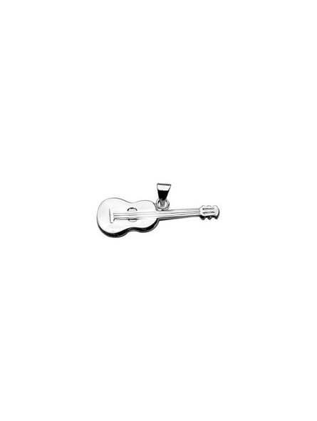Pendentif ukulele argent