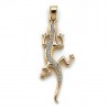 Pendentif Salamandre plaqué or et strass