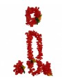 Set colliers de fleurs luxe  rouge