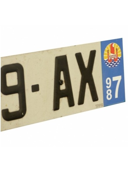 Plaque d immatriculation drapeau Polynésie