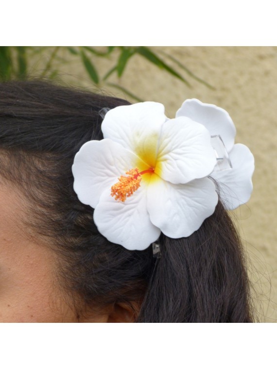 Pinces à cheveux croco hibiscus